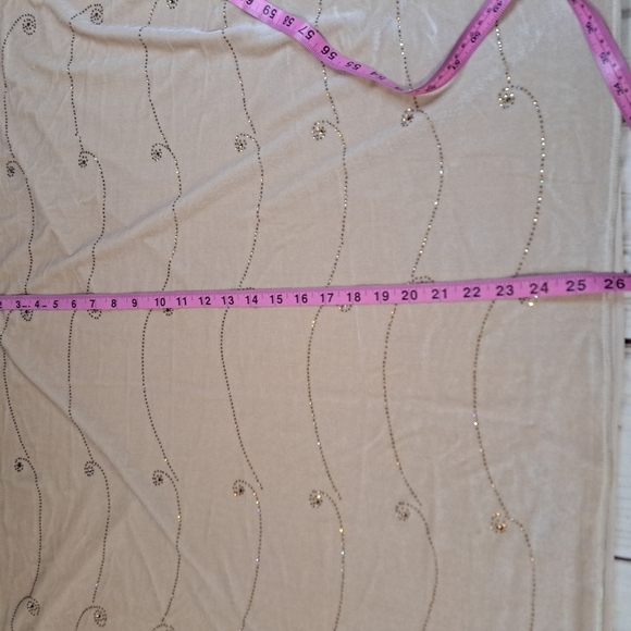 Pretty Persuasions Velvet And Rhinestone Scarf With Fringe - Picture 12 of 13